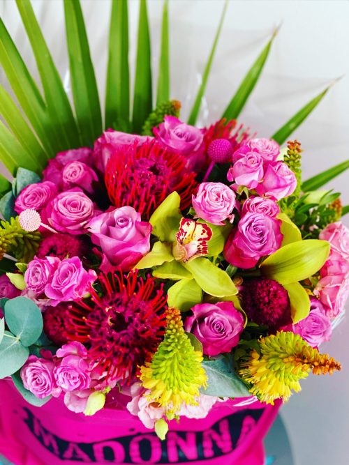 Bouquet of brightly coloured flowers